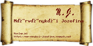 Márványkői Jozefina névjegykártya